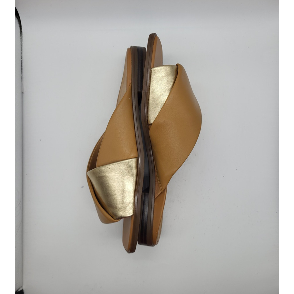 Tan & Gold Slide Sandals - Women - Picture 10 of 11